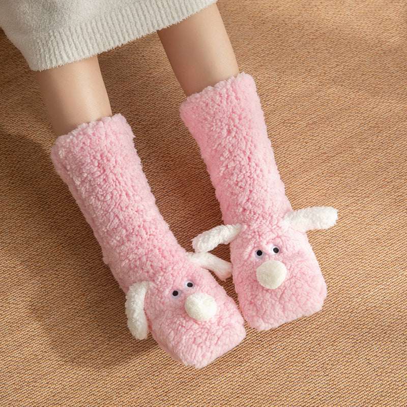 Cute Dog Slipper Socks – Cozy, Plush & Non-Slip