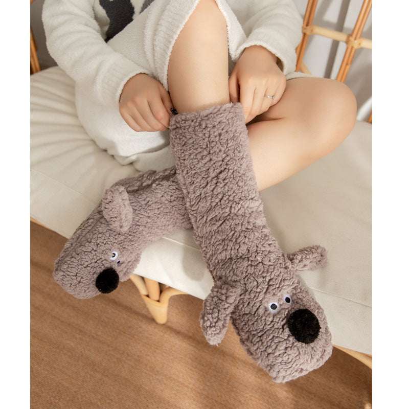 Cute Dog Slipper Socks – Cozy, Plush & Non-Slip