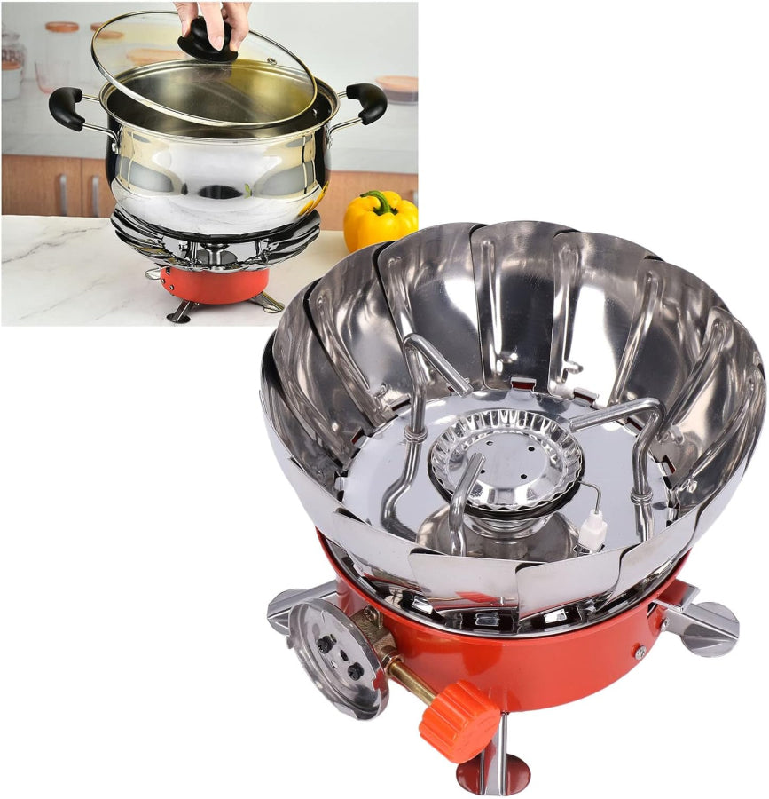 Lotus Mini Camping Gas Stove – Compact, Stable & Ready for Any Adventure!