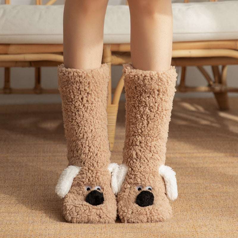 Cute Dog Slipper Socks – Cozy, Plush & Non-Slip