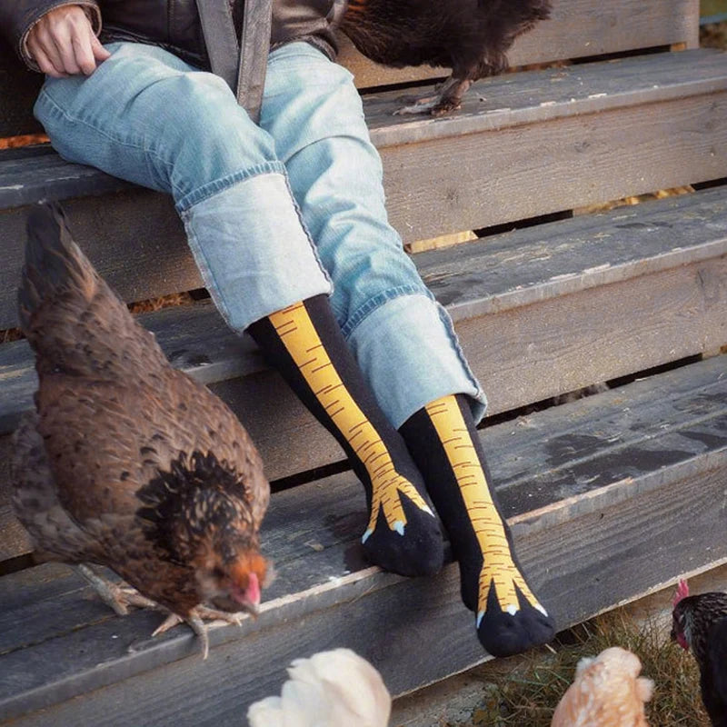 CluckStep Socks – Hilarious 3D Chicken Legs!