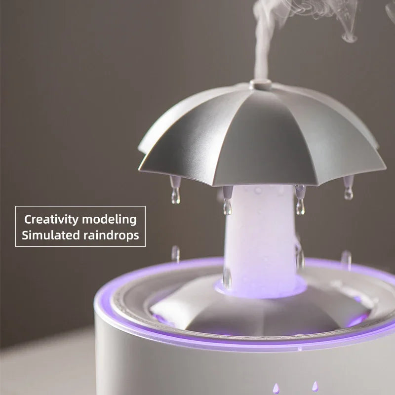 Aromatherapy Rotating Water Droplet LED Umbrella Humidifier β Relax, Refresh, Rejuvenate!