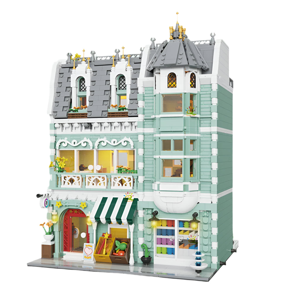 Mini City Street Building Set – Café, Shops & Apartments