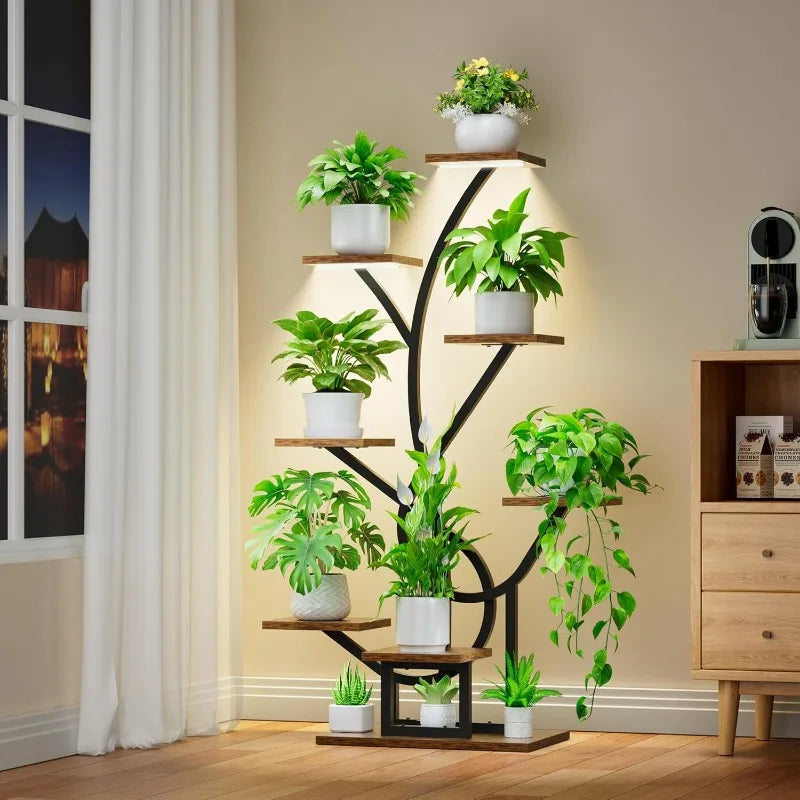 GlowGrow 8-Tier Plant Stand – Elevate & Illuminate!