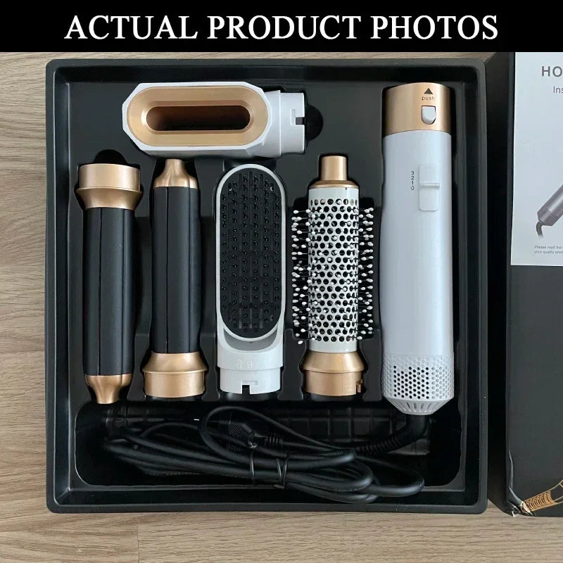 5-in-1 Professional Negative Ionic Hair Styler – Style, Protect, and Shine!