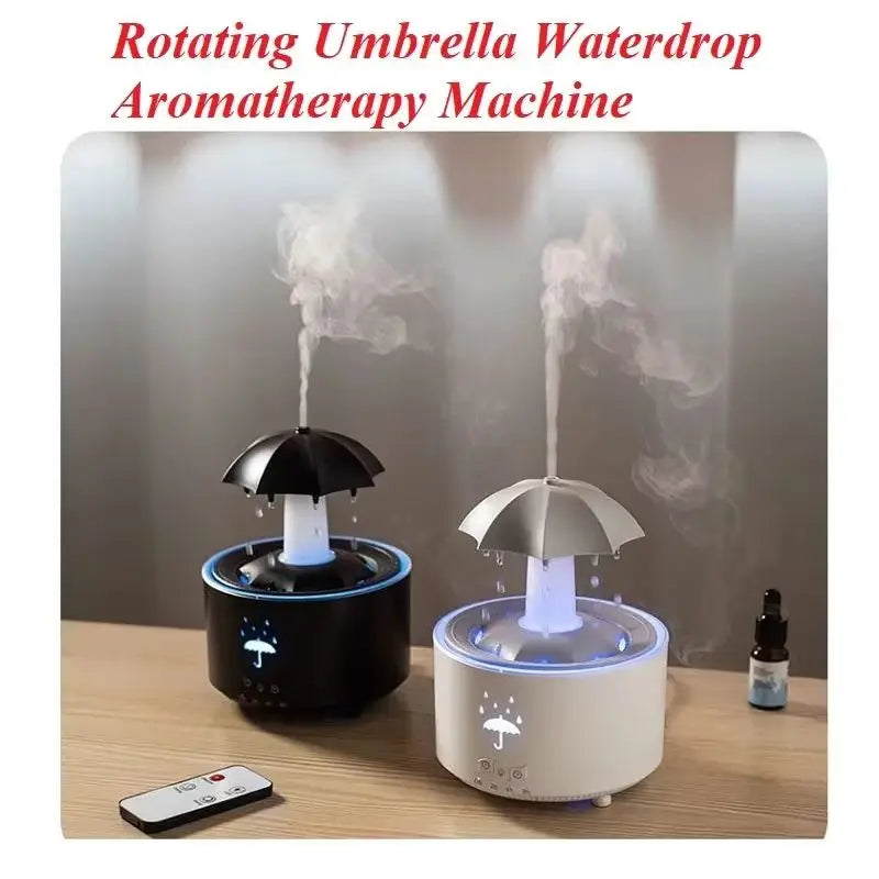 Aromatherapy Rotating Water Droplet LED Umbrella Humidifier β Relax, Refresh, Rejuvenate!