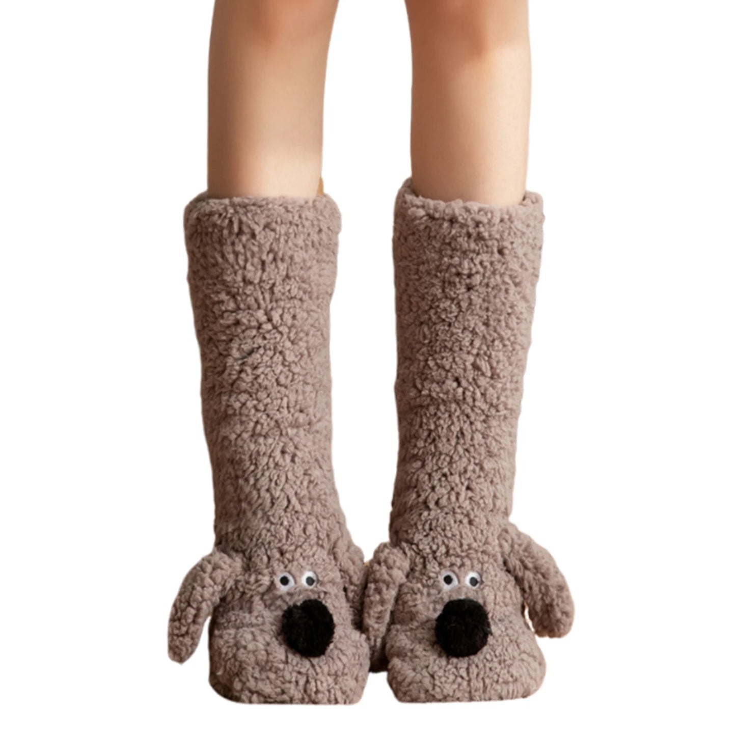 Cute Dog Slipper Socks – Cozy, Plush & Non-Slip