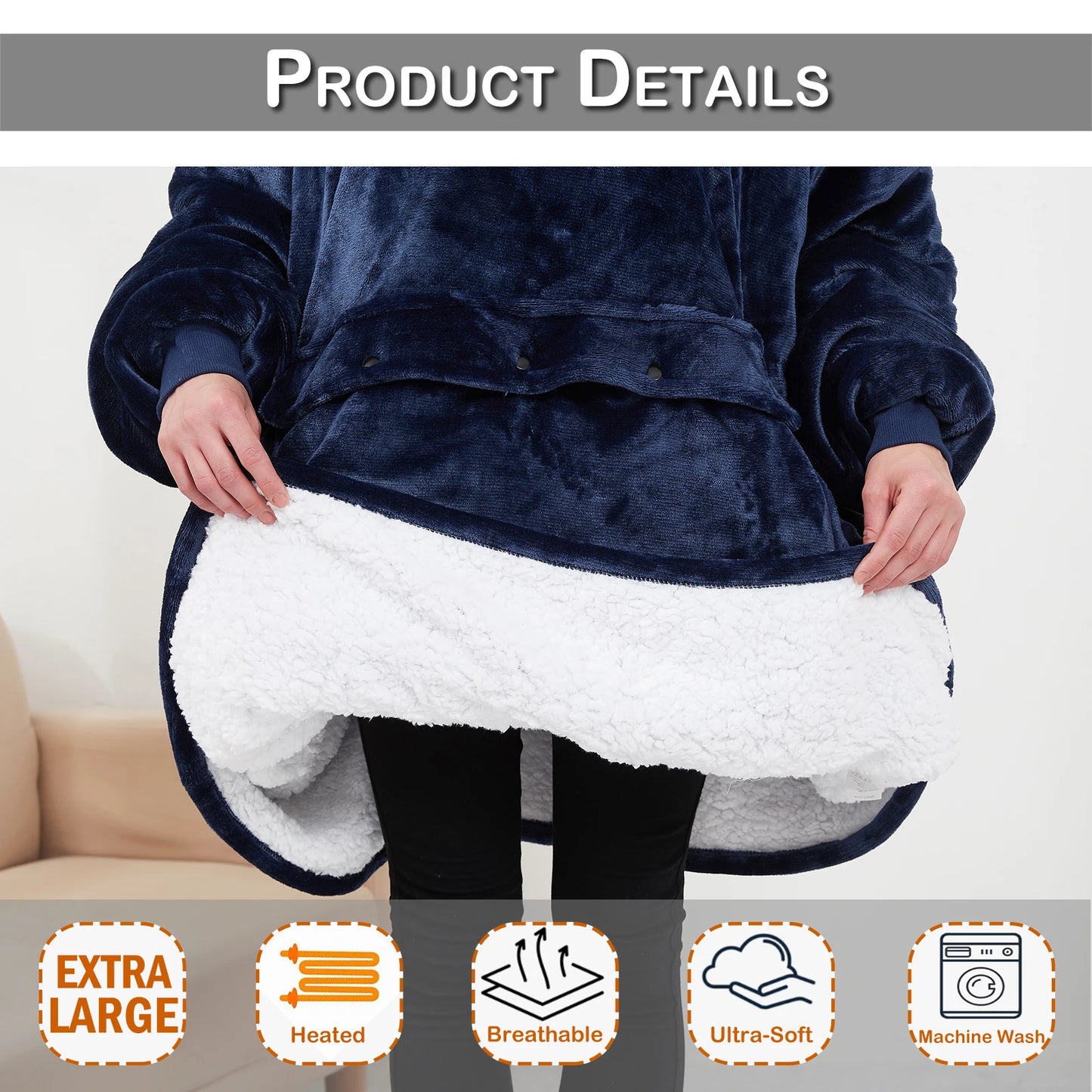 Cozy Heat Hoodie: Stay Warm & Snuggle Anywhere!