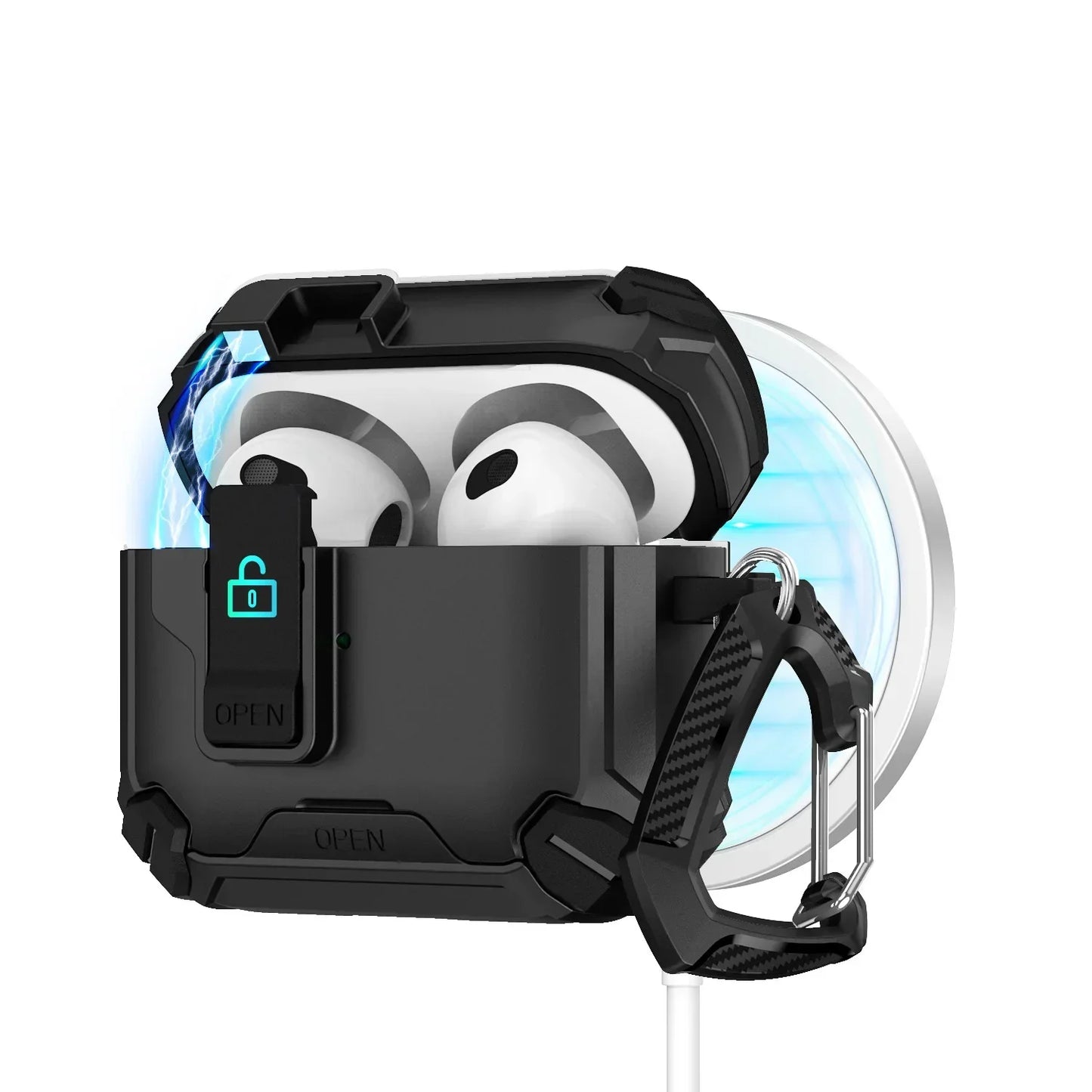 š MagLock⢠AirPods Case ā Magnetic, Dustproof & Kickstand Cover