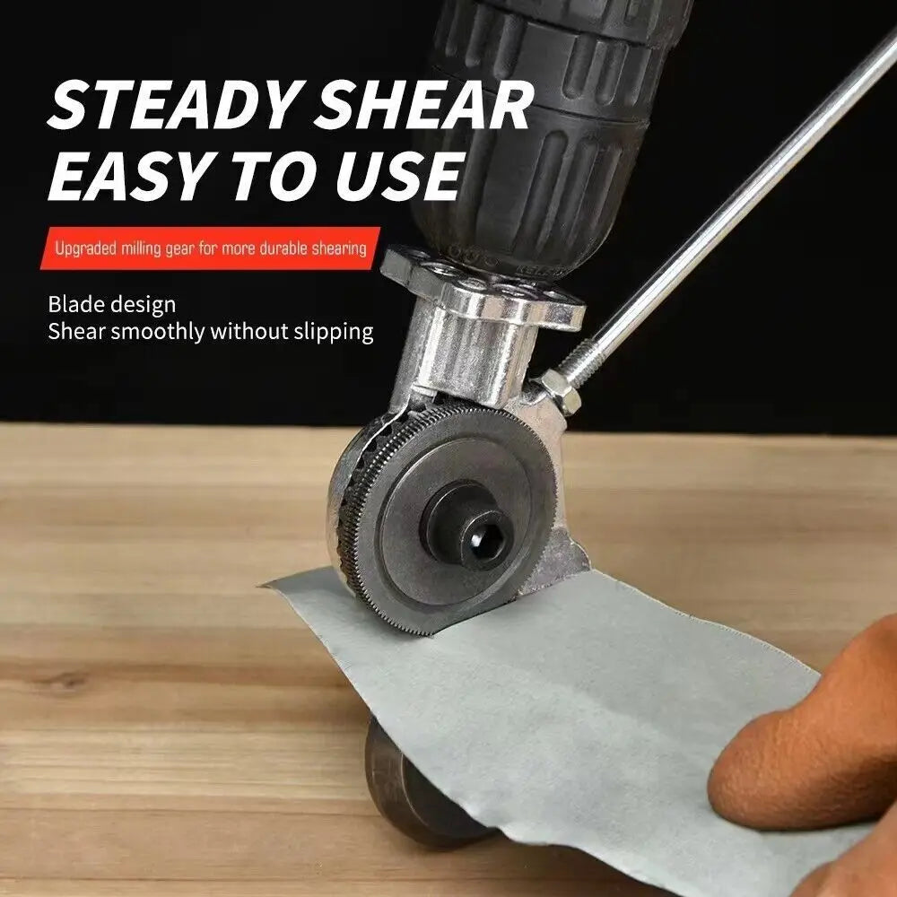 MetalMaster™ ⚙️✂️ – Electric Drill Shears Attachment for Precise Metal Cutting