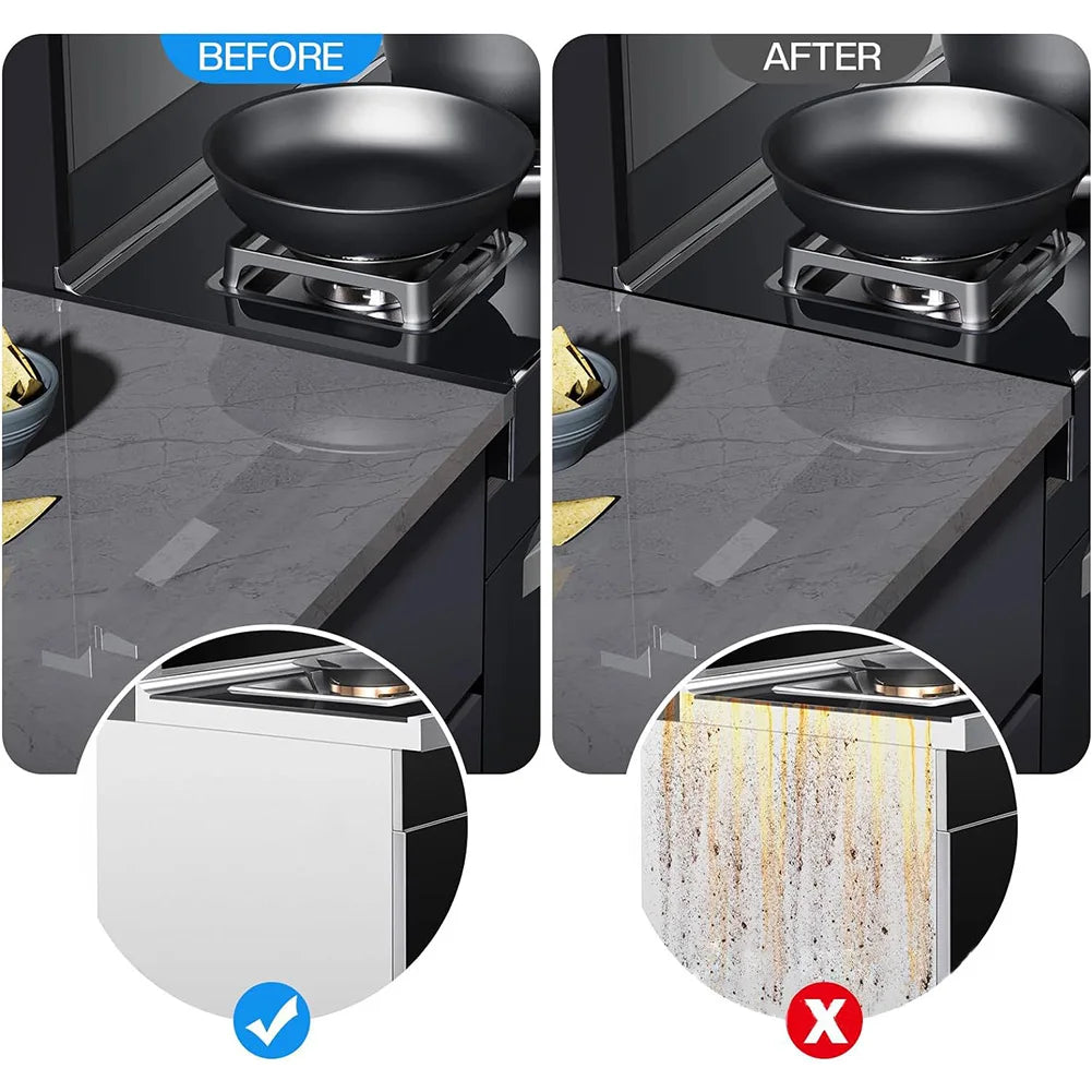 Retractable Stainless Steel Stove Gap Covers – Keep Your Kitchen Spotless!