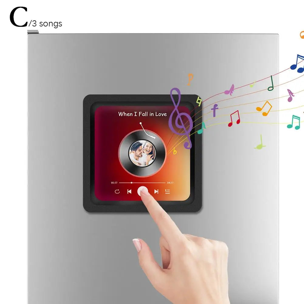 Personalized Music Fridge Magnet – Your Favorite Song & Photo in One!