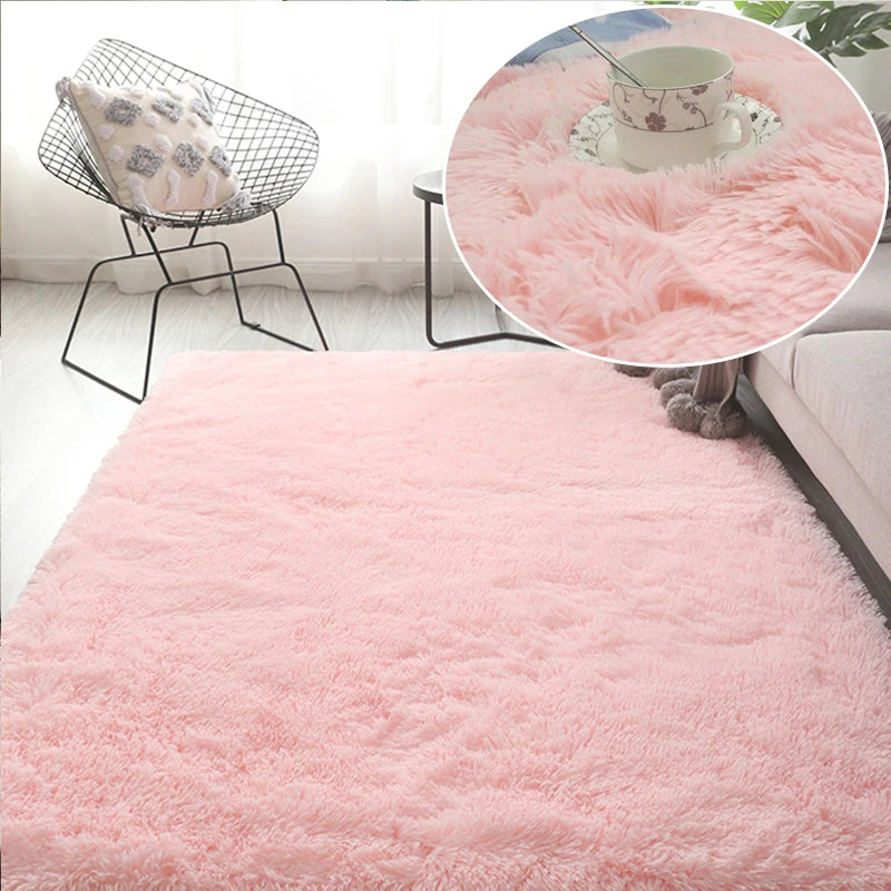RainbowCloud Plush Rug β Soft, Fluffy & Vibrant!