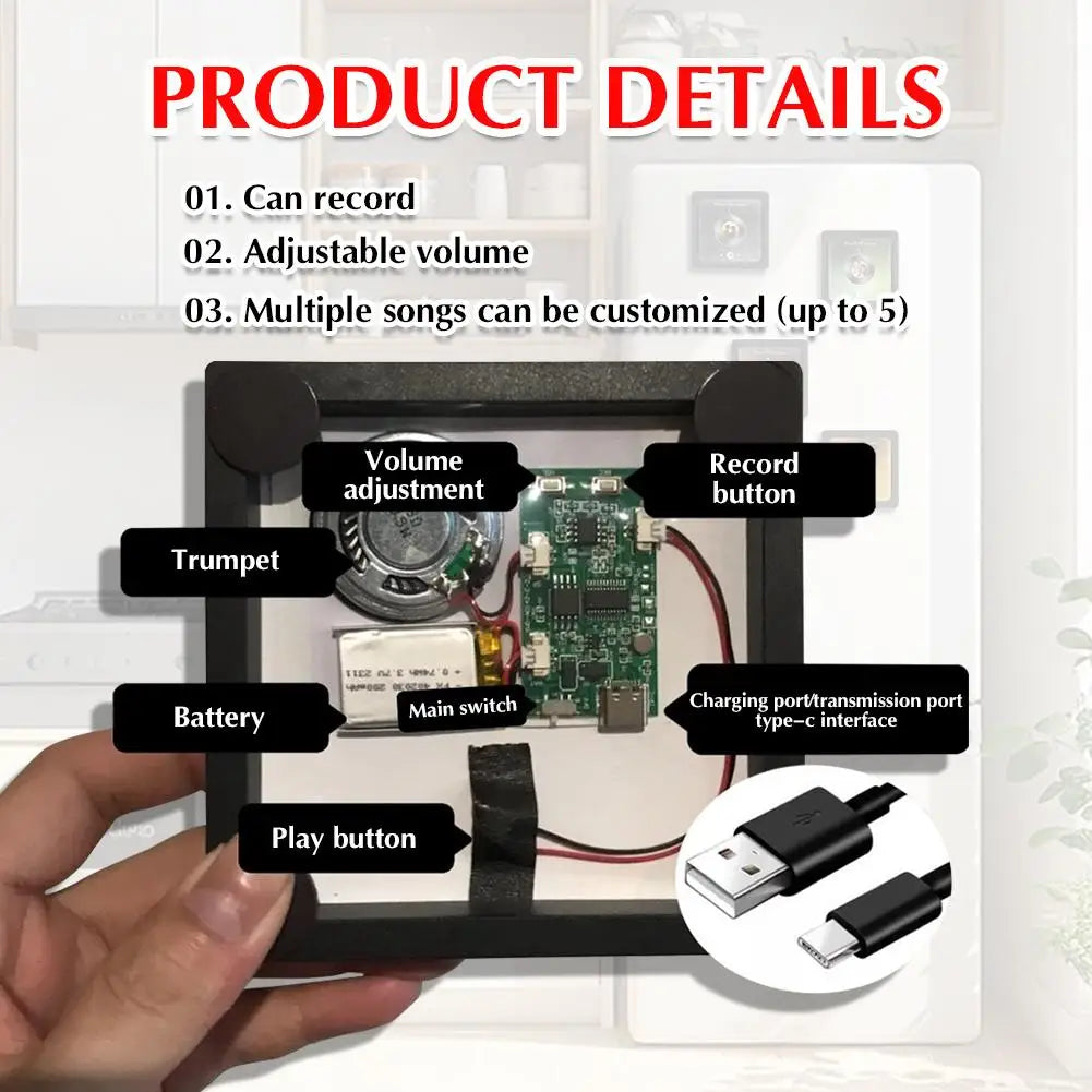 Personalized Music Fridge Magnet – Your Favorite Song & Photo in One!