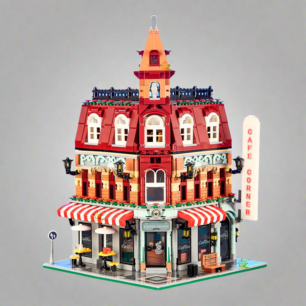 Mini City Street Building Set – Café, Shops & Apartments