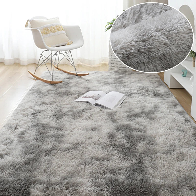 RainbowCloud Plush Rug β Soft, Fluffy & Vibrant!