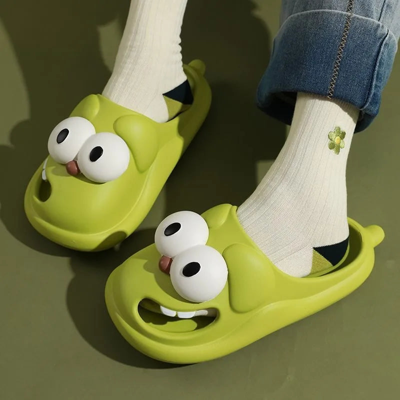 Funny Big Eyes Tongue Kiss Slippers – Cute, Comfy & Full of Personality