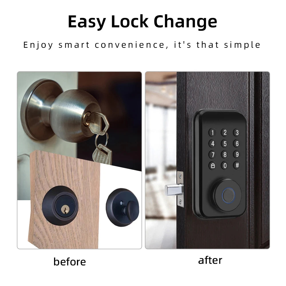 WiFi Smart Lock Pro with Keypad Touch – Secure, Smart & Effortless!