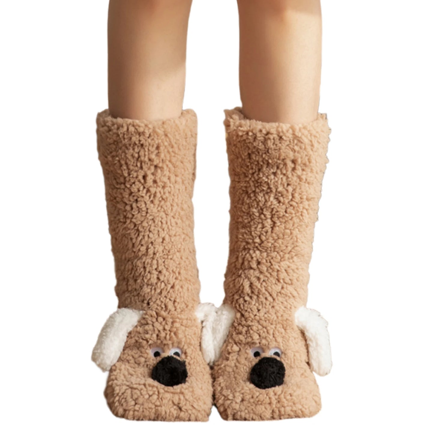 Cute Dog Slipper Socks – Cozy, Plush & Non-Slip