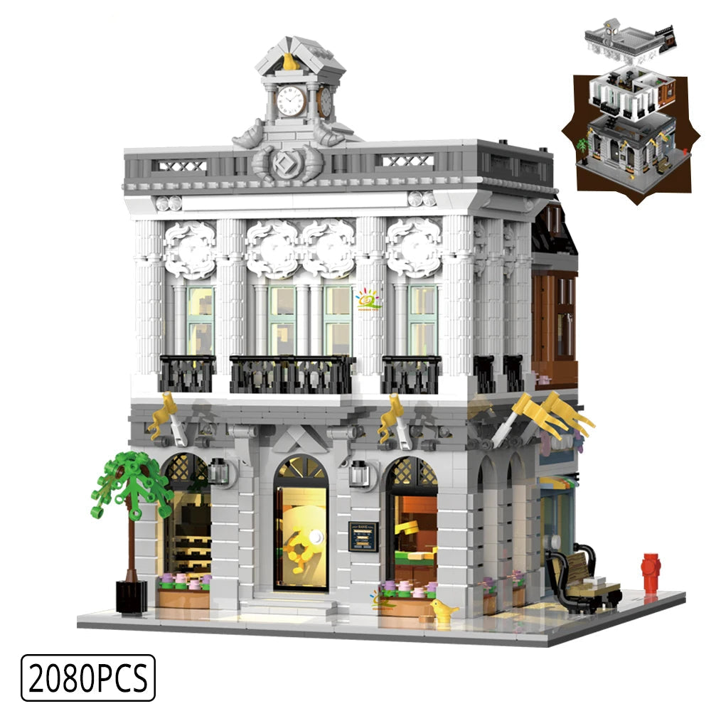Mini City Street Building Set – Café, Shops & Apartments
