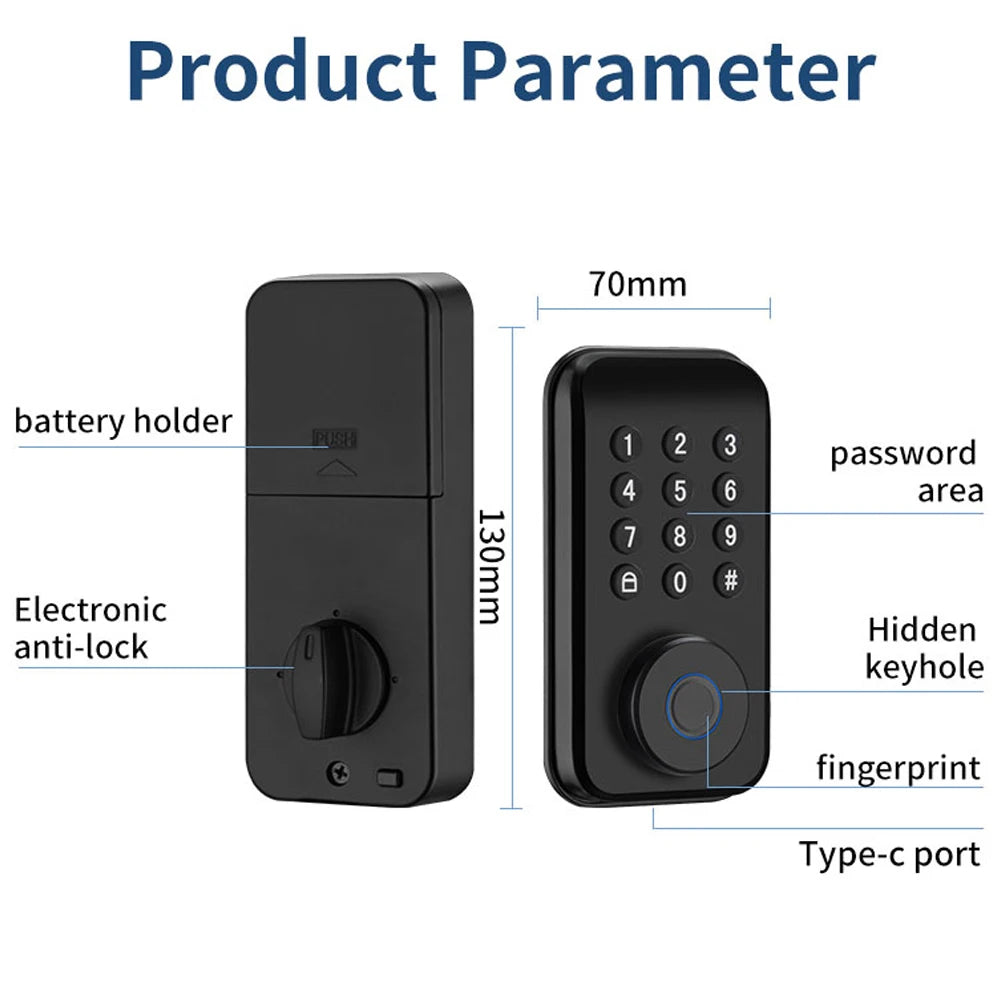 WiFi Smart Lock Pro with Keypad Touch – Secure, Smart & Effortless!