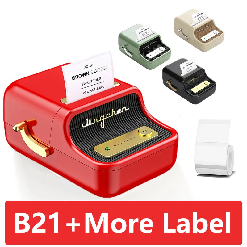 Mini Retro Portable Thermal Label Printer – Print in Style!