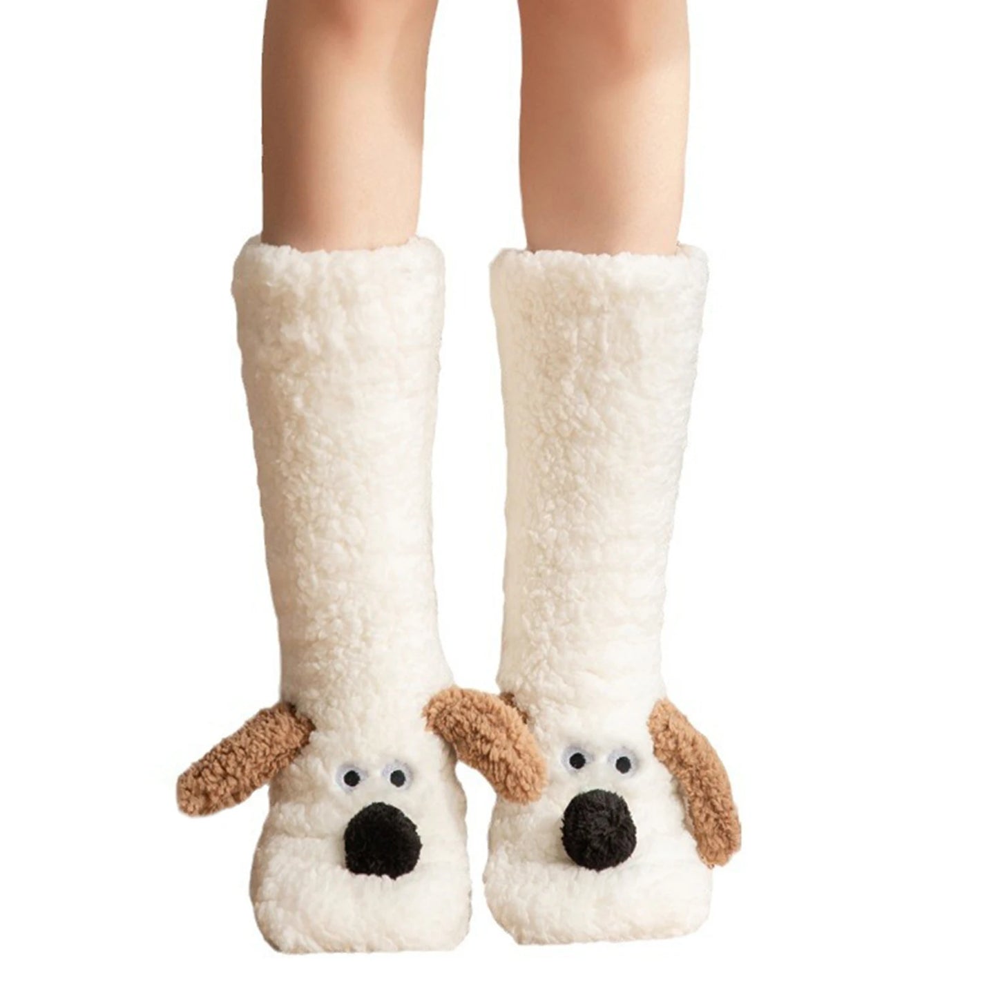 Cute Dog Slipper Socks – Cozy, Plush & Non-Slip