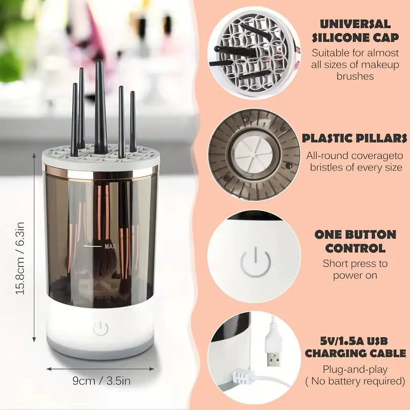 Makeup Brush Cleaner – Quick, Portable & Automatic Cleaning