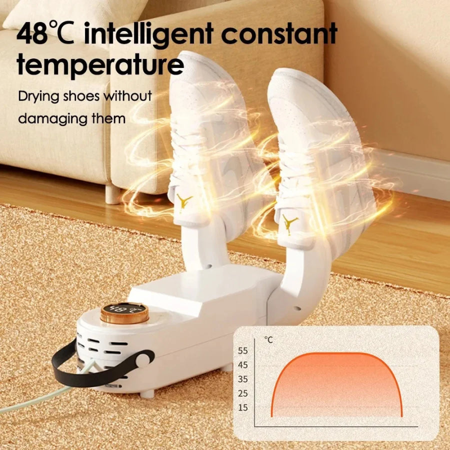 Adjustable Quick-Dry Odor Removal Portable Shoe Dryer – Keep Your Shoes Fresh & Dry!