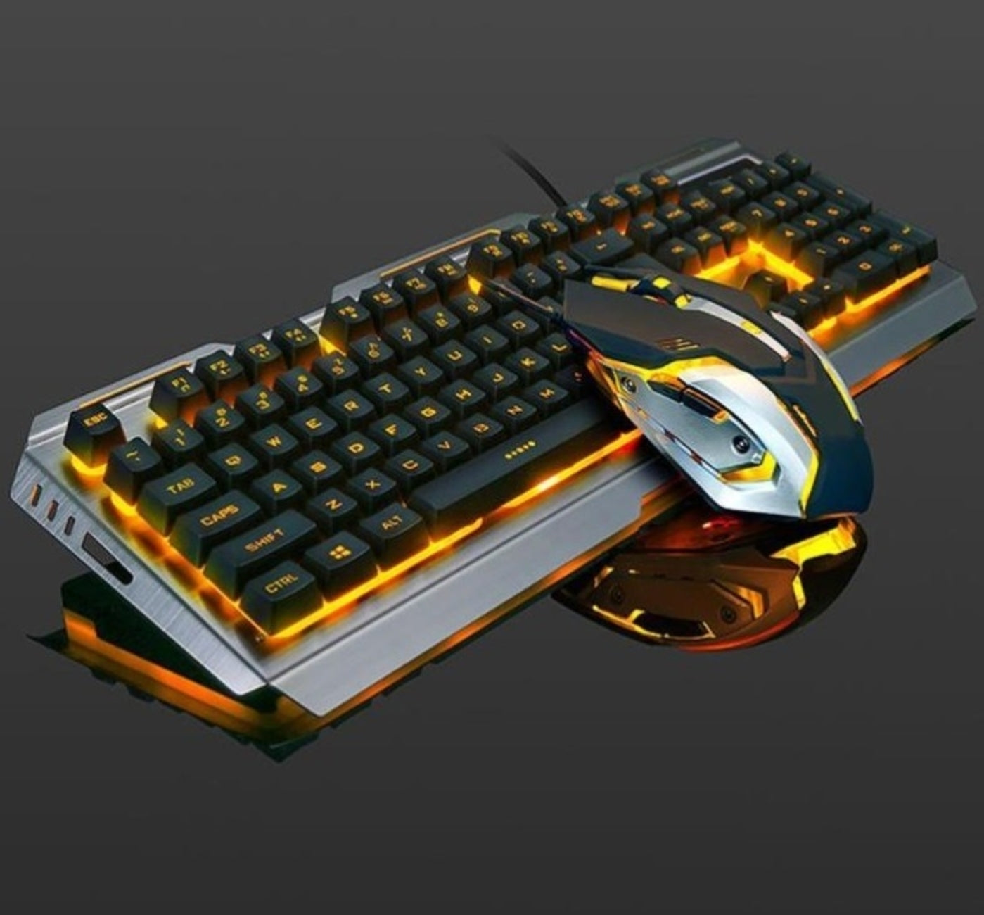 Ninja Dragons Tungsten Gold Gaming Keyboard & Mouse Set