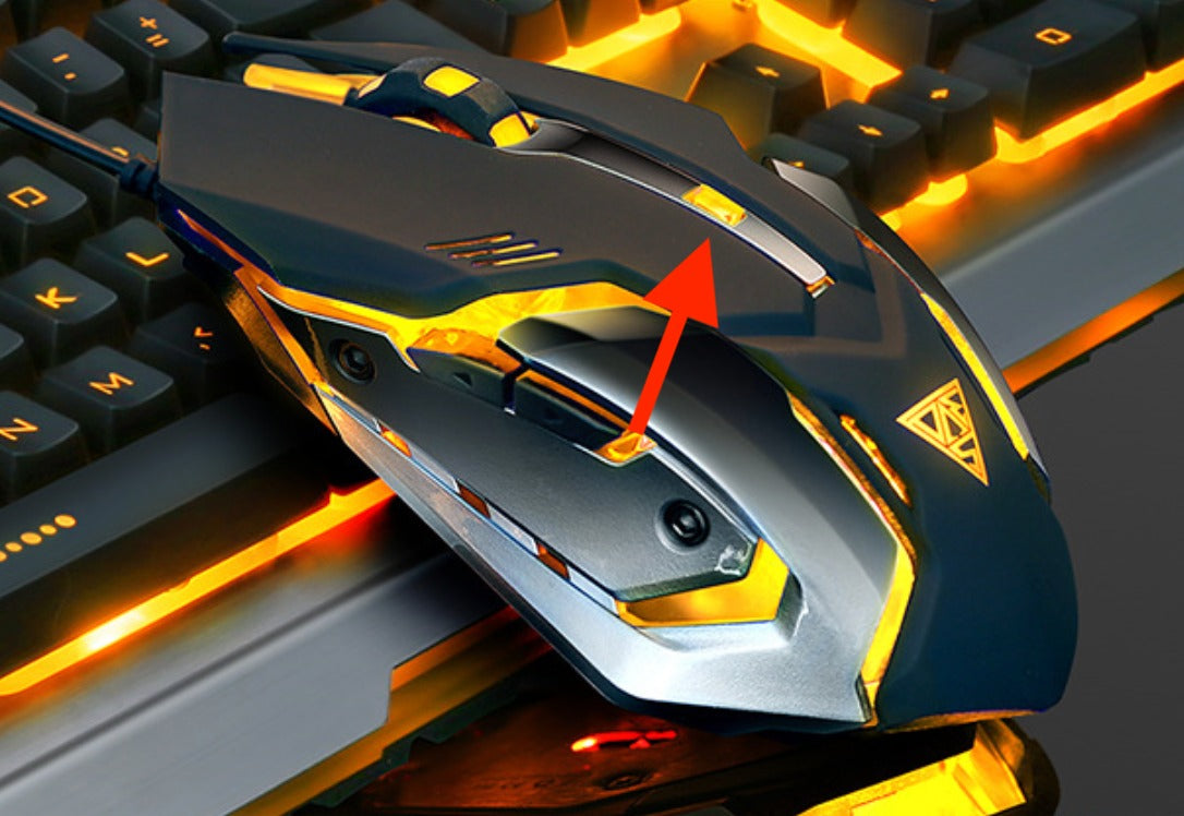 Ninja Dragons Tungsten Gold Gaming Keyboard & Mouse Set