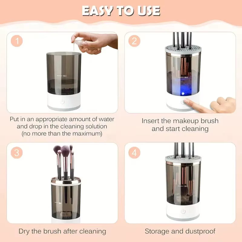 Makeup Brush Cleaner – Quick, Portable & Automatic Cleaning