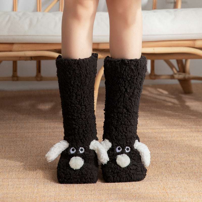 Cute Dog Slipper Socks – Cozy, Plush & Non-Slip