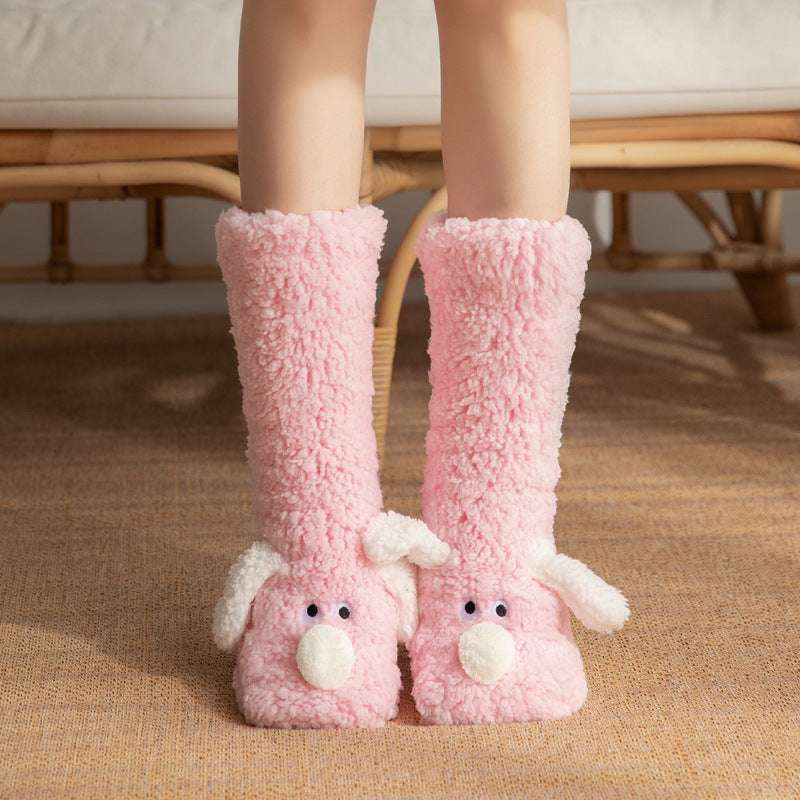 Cute Dog Slipper Socks – Cozy, Plush & Non-Slip