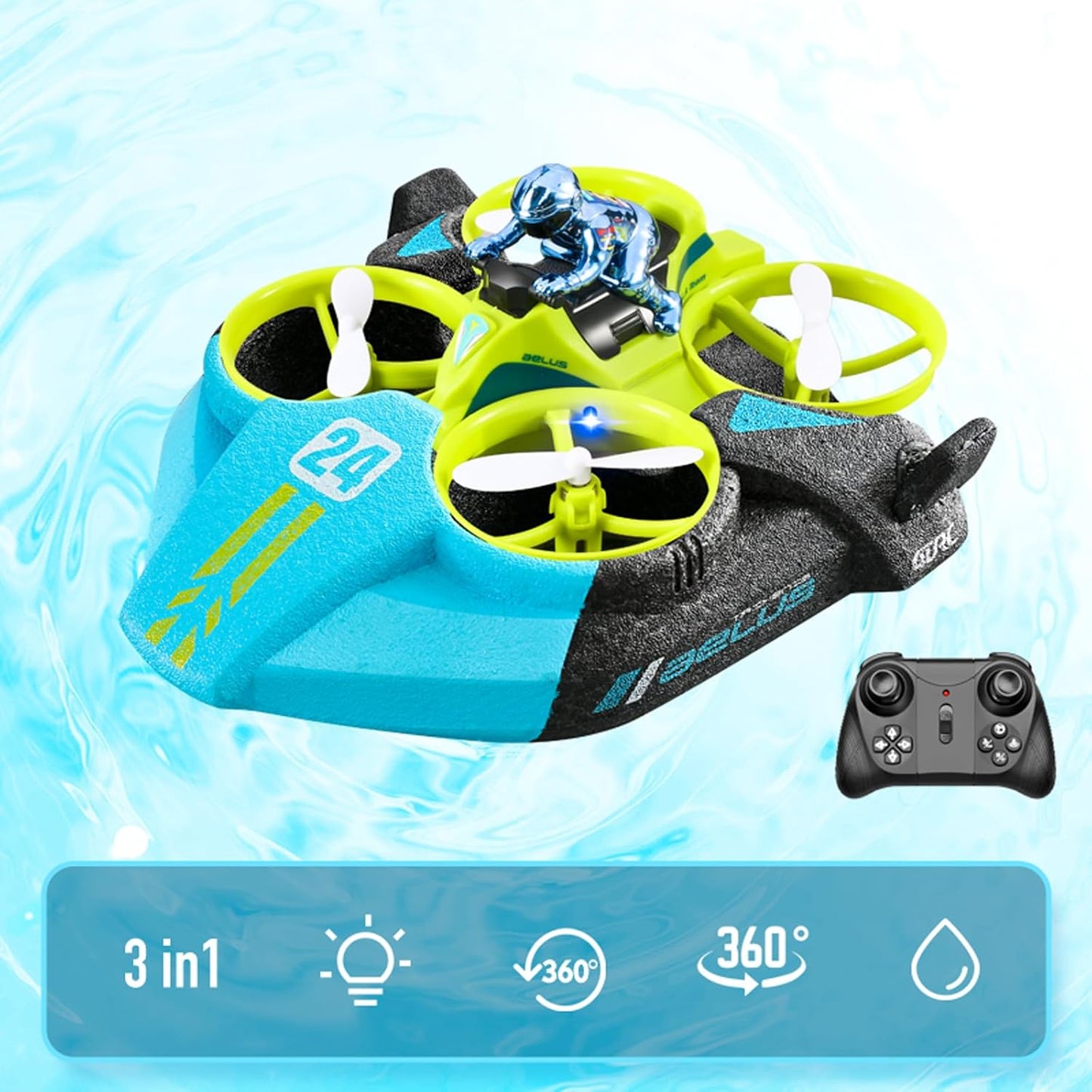 3-in-1 Innova RC Drone & Hovercraft