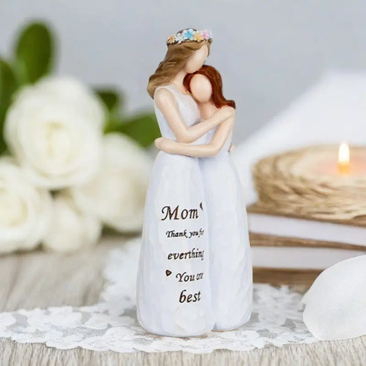 💖 Mother & Daughter Embrace Figurine