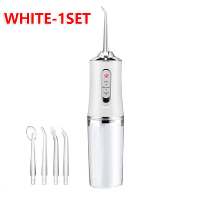 Portable Water Flosser USB Rechargeable Oral Irrigator Dental Cleaner 3 Modes 4 Nozzles for Teeth Care Home Travel