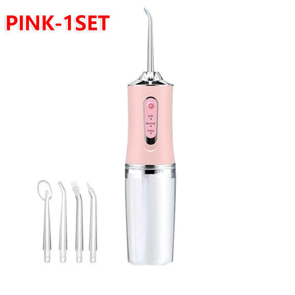 Portable Water Flosser USB Rechargeable Oral Irrigator Dental Cleaner 3 Modes 4 Nozzles for Teeth Care Home Travel