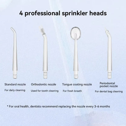 Portable Water Flosser USB Rechargeable Oral Irrigator Dental Cleaner 3 Modes 4 Nozzles for Teeth Care Home Travel