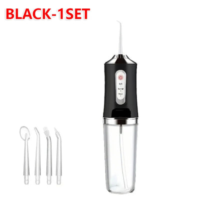 Portable Water Flosser USB Rechargeable Oral Irrigator Dental Cleaner 3 Modes 4 Nozzles for Teeth Care Home Travel